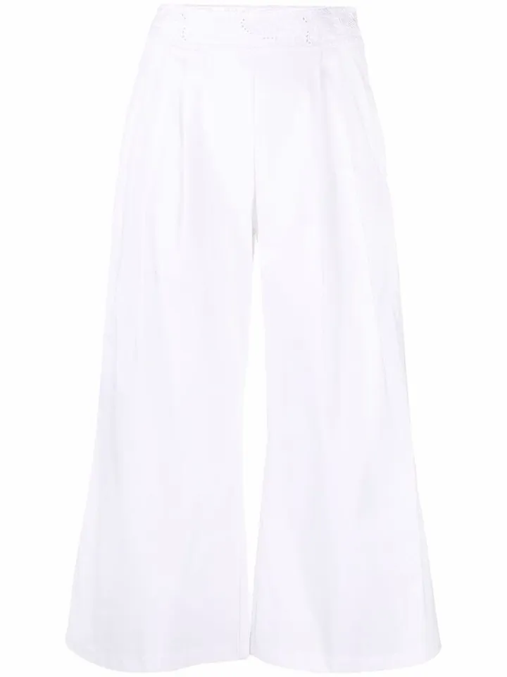 Cropped Wide-Leg Trousers
