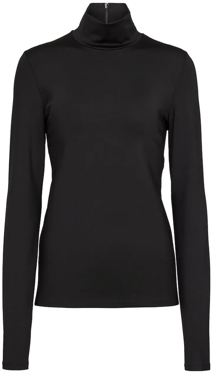 Turtleneck stretch-jersey top