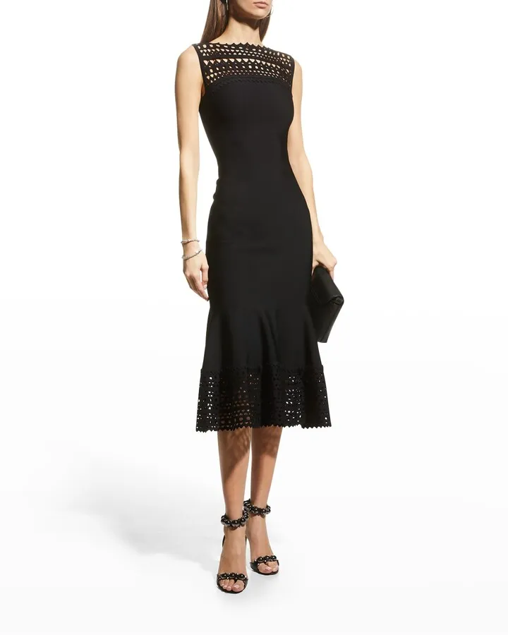 Edition 1986 Laser-Cut Mermaid Midi Dress