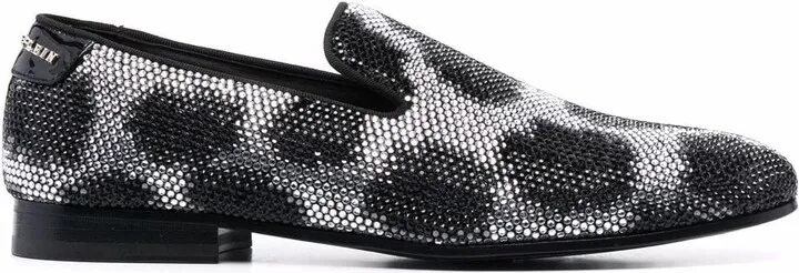 Rhinestone-Embellished Loafers