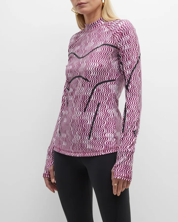 Truepurpose Printed Long-Sleeve Top