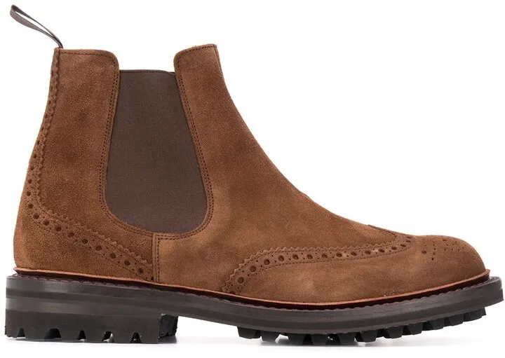 perforated Chelsea boots