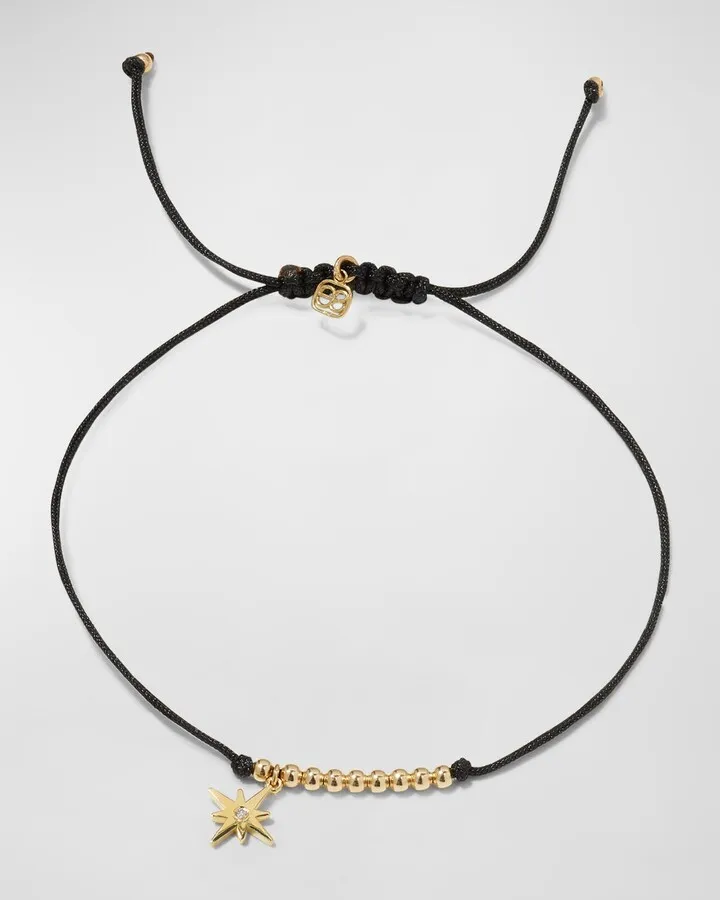Diamond Starburst Pull-Cord Bracelet