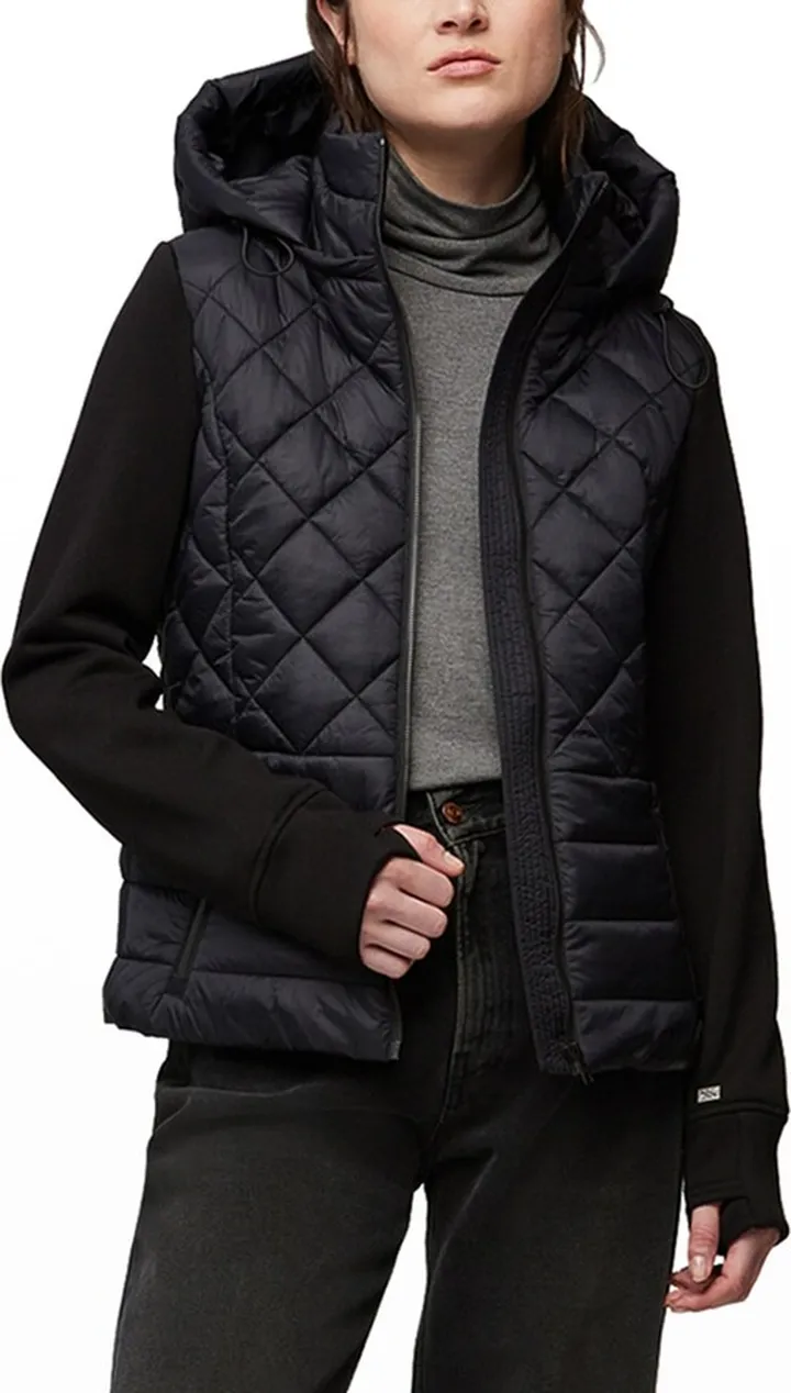 Alyssa Hooded Quilted Puffer Combo Jacket