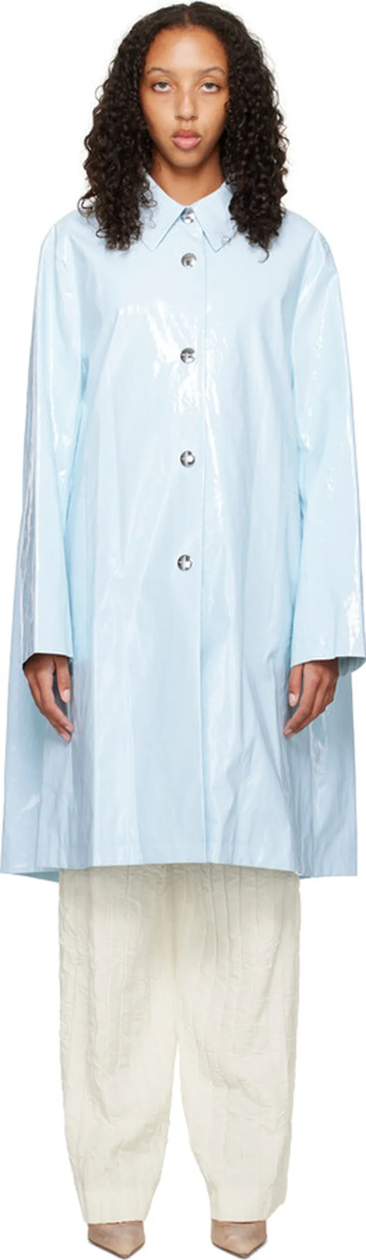 Nina Ricci Blue Cocoon Coat