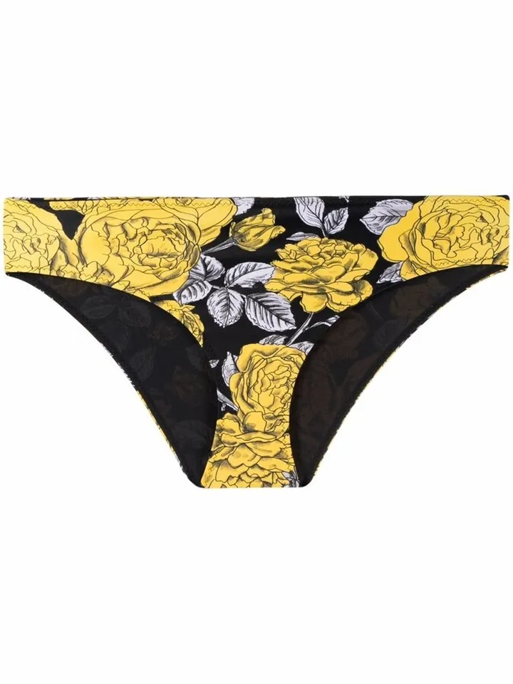 Floral-Print Bikini Bottoms