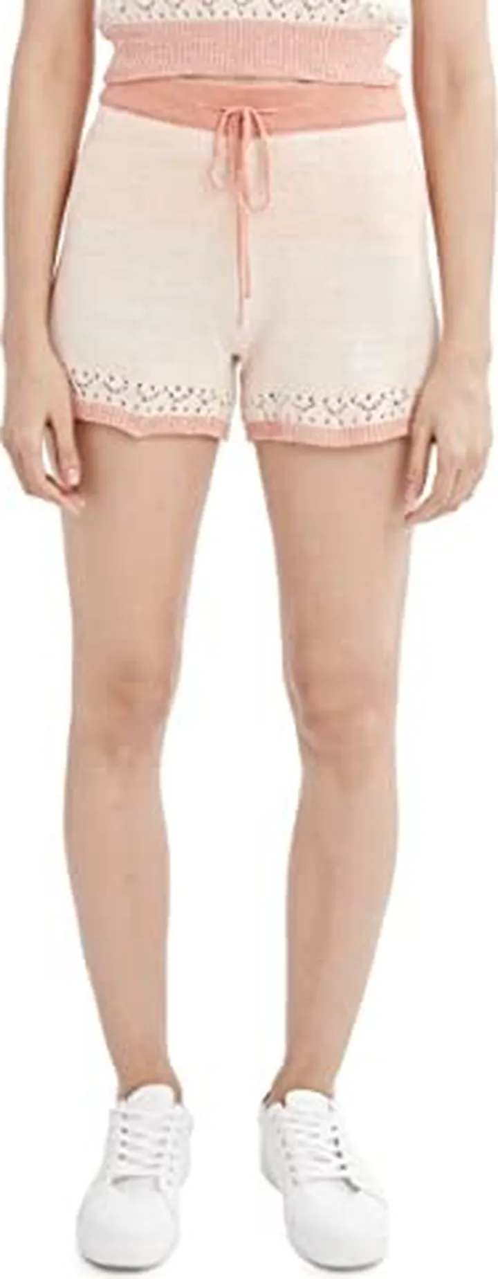 BCBGeneration Women's Relaxed Drawstring Tie Waist Sweater Short