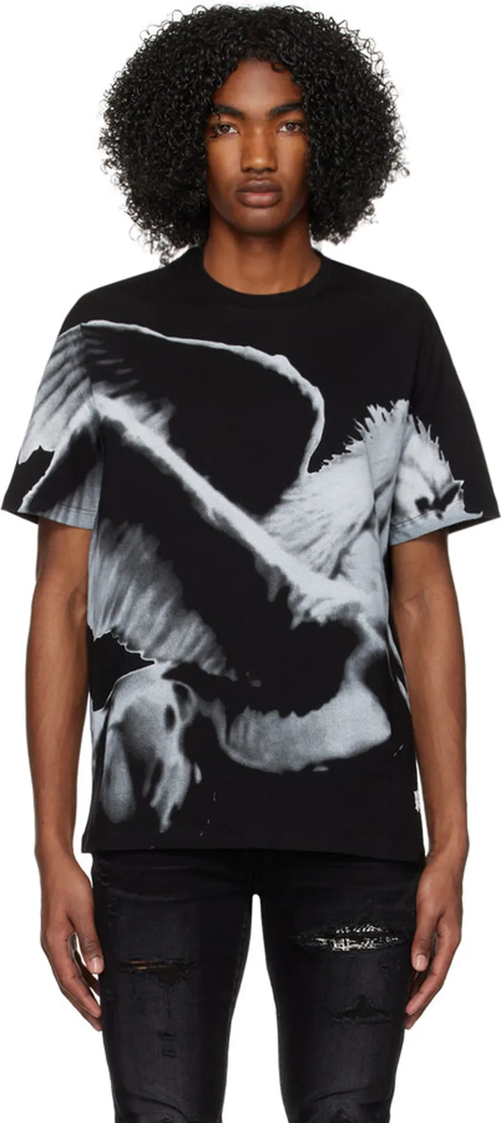 AMIRI Black Oversized Pegasus T-Shirt