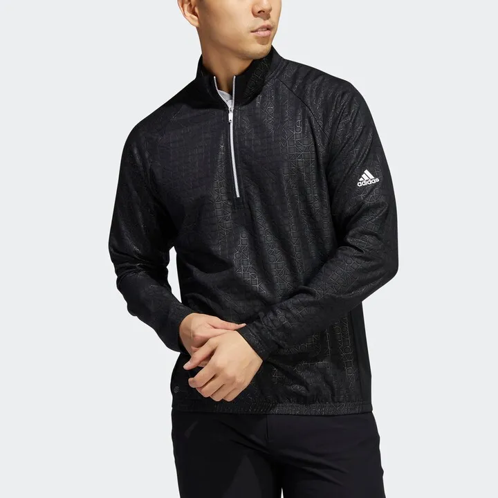 Men's adidas Debossed Quarter-Zip Pullover