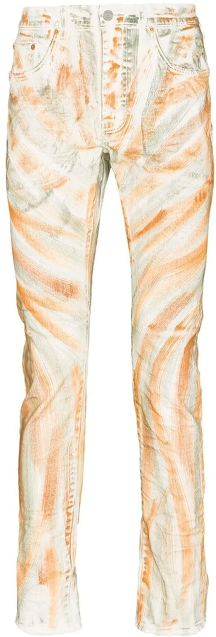 Brushstroke-Effect Skinny Jeans