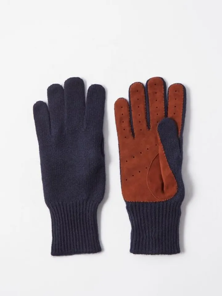 Cashmere And Suede Gloves