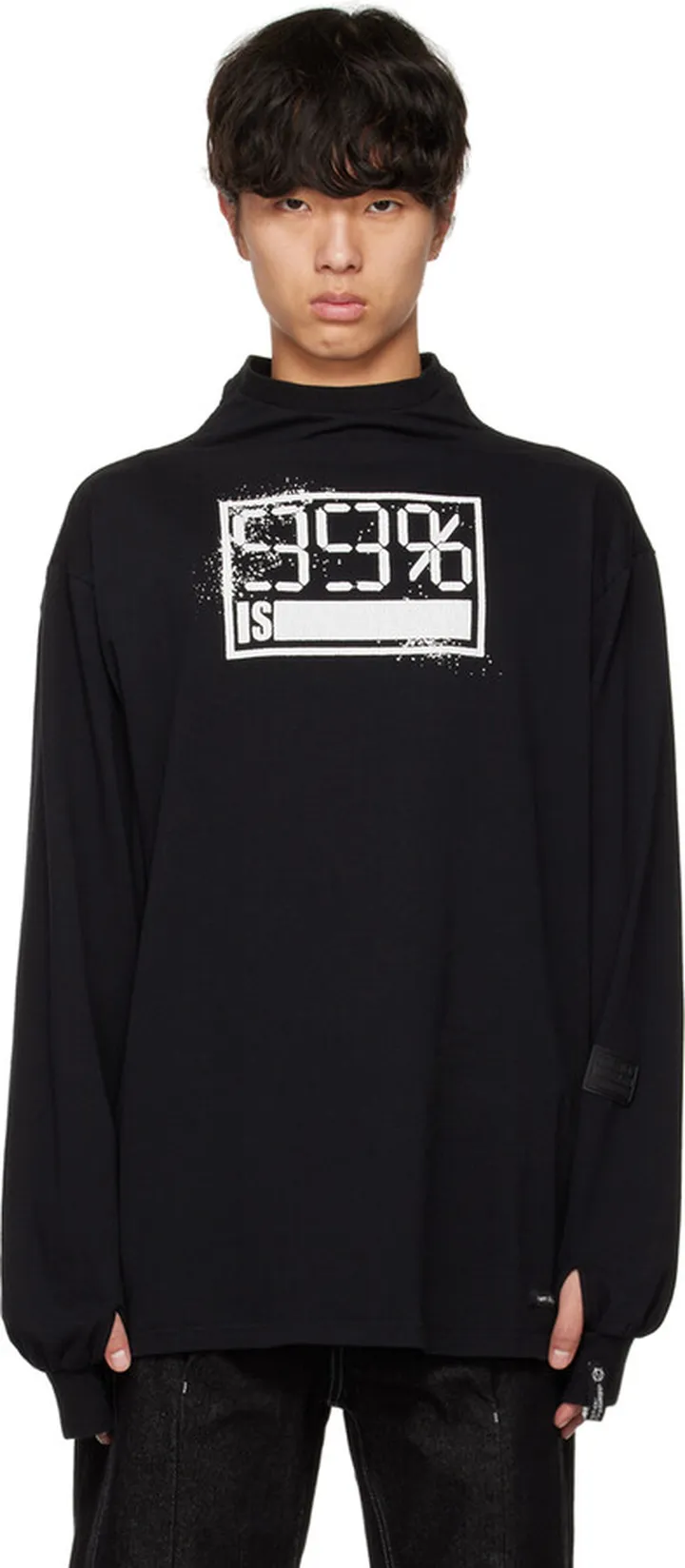 99%IS- Black Myeoksal Long Sleeve T-Shirt