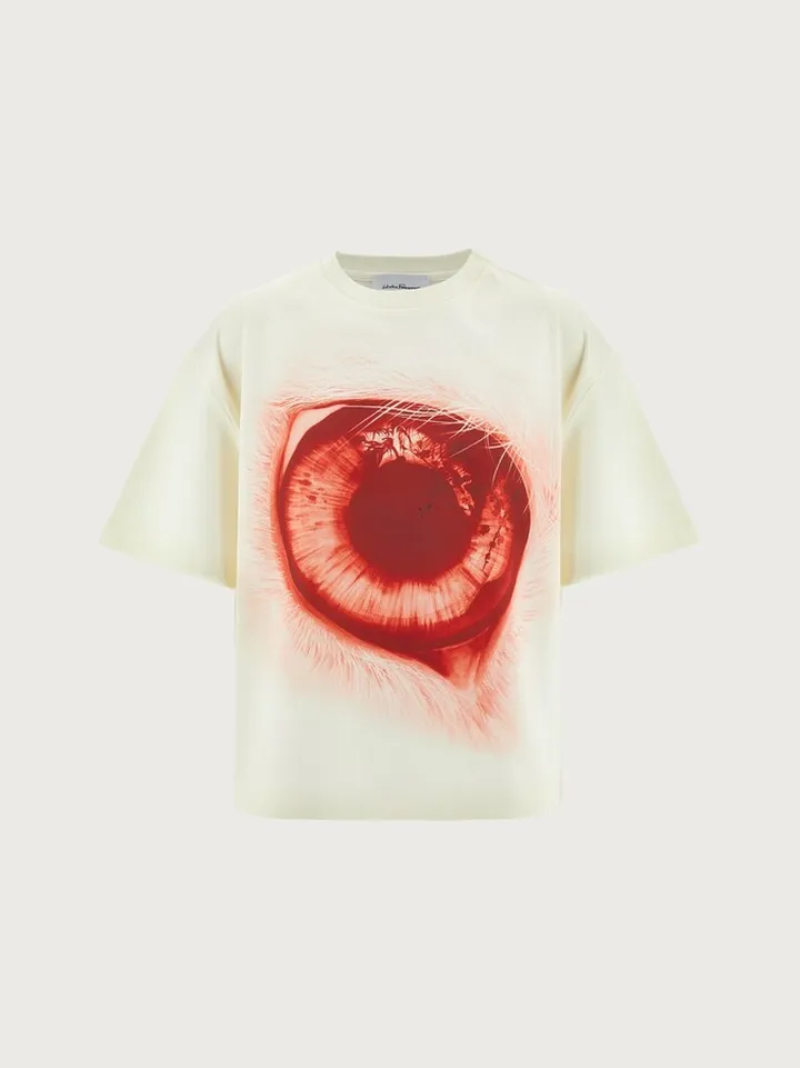 Ferragamo Women Eye print t-shirt White