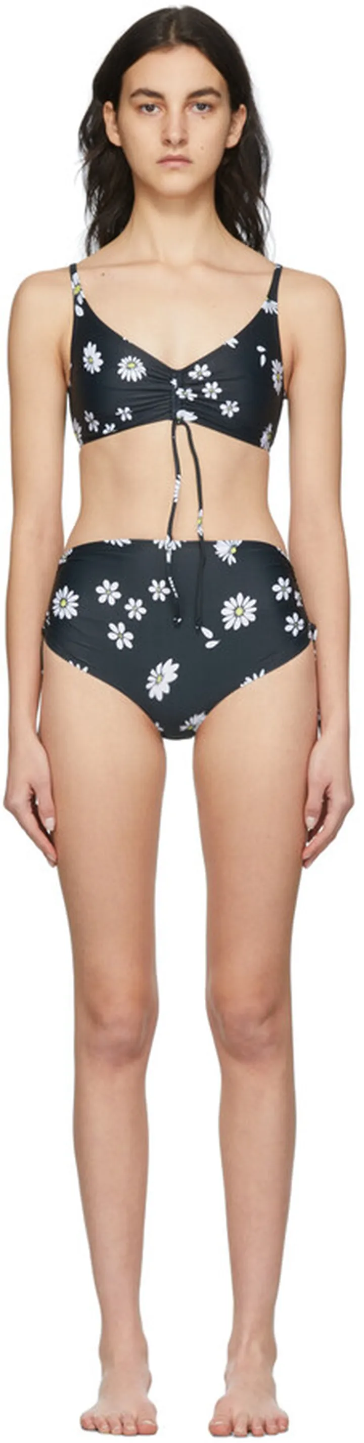 Paco Rabanne SSENSE Exclusive Black Daisy Bikini