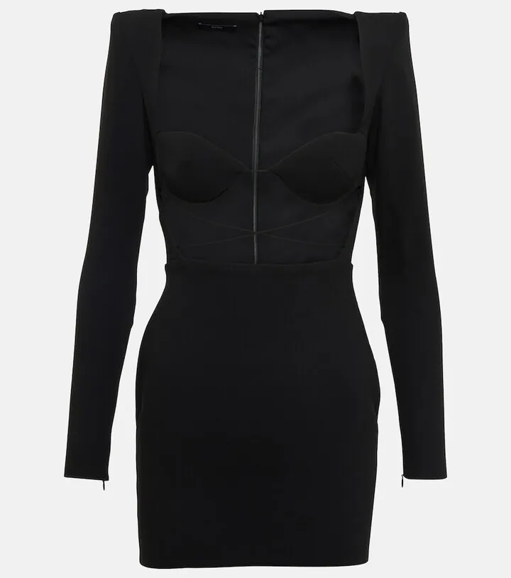 Parks cutout crepe minidress