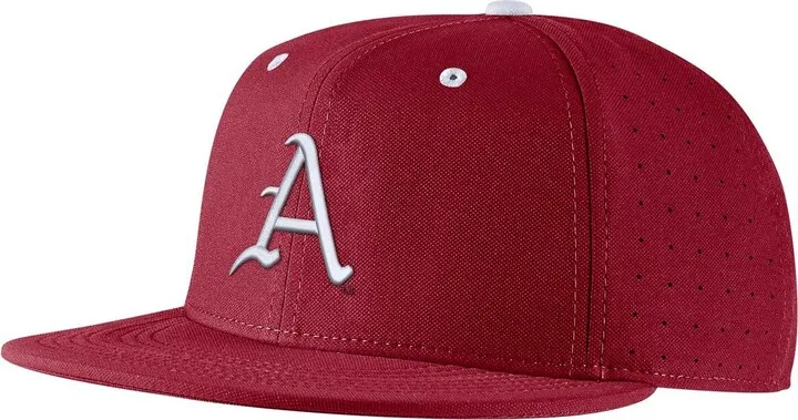 Men's Nike Crimson Arkansas Razorbacks Aero True Baseball Performance Fitted Hat