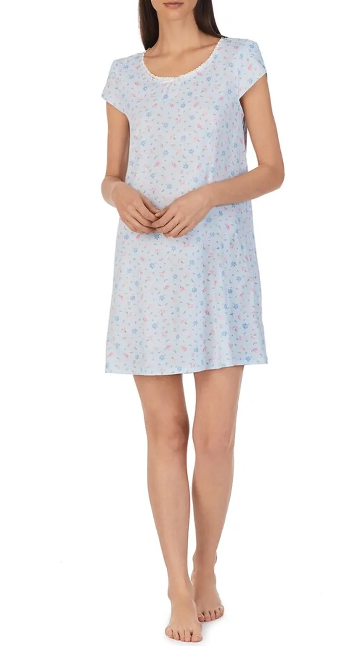 Print Cotton Blend Nightgown