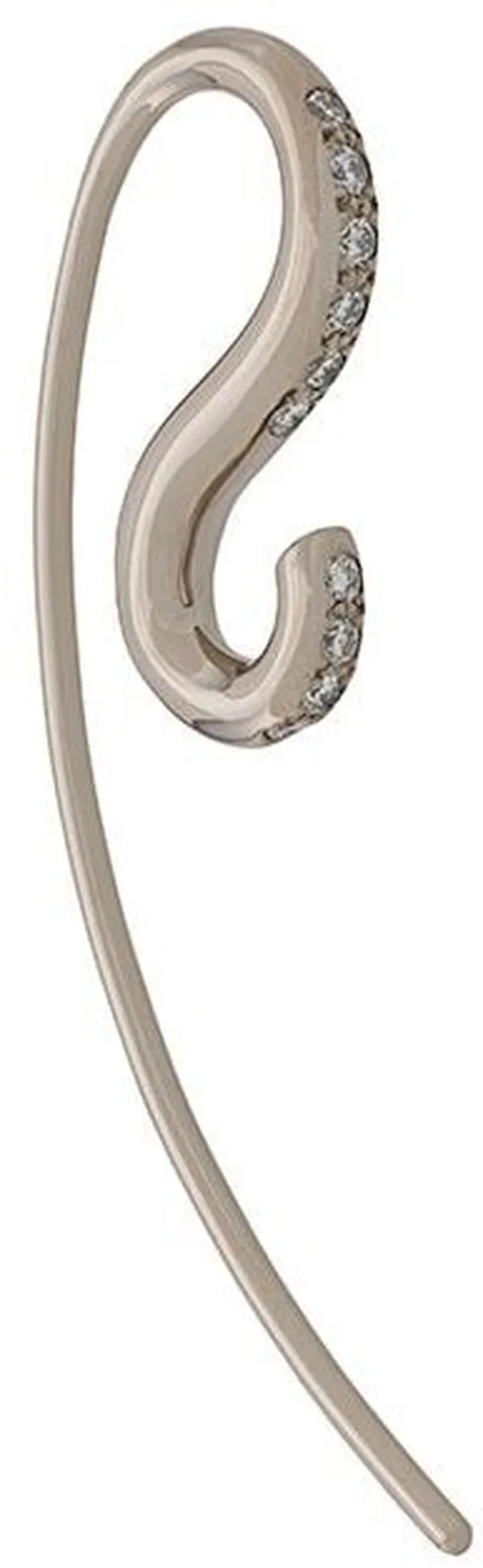 18kt white gold Petit Hook diamond single earring