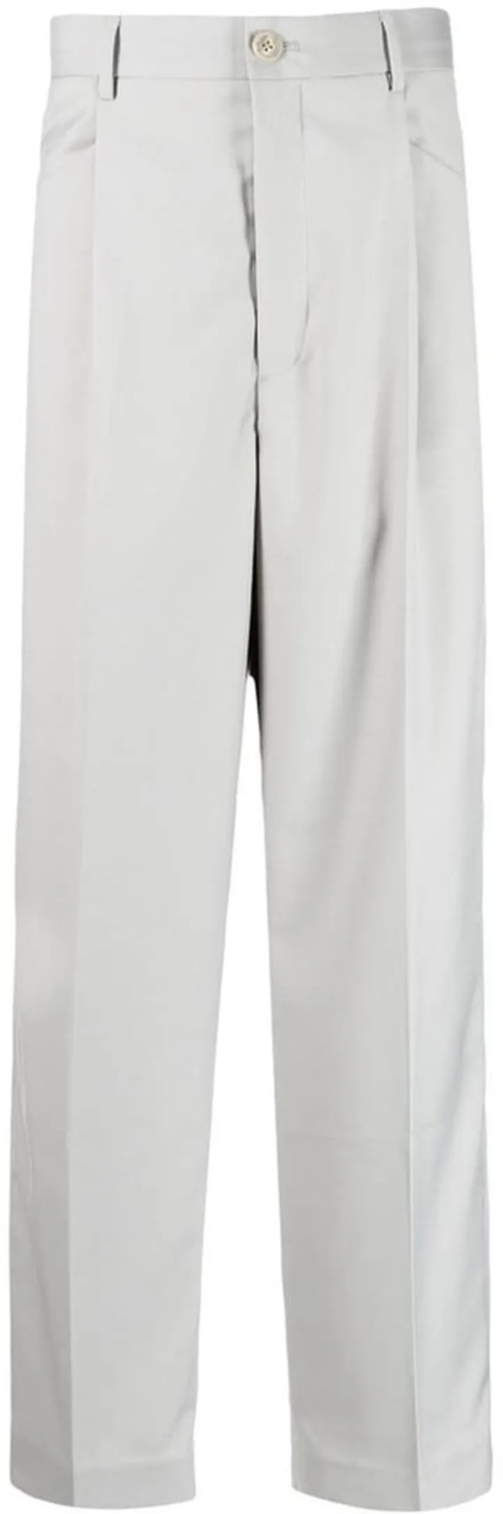 Pleated Straight-Leg Trousers
