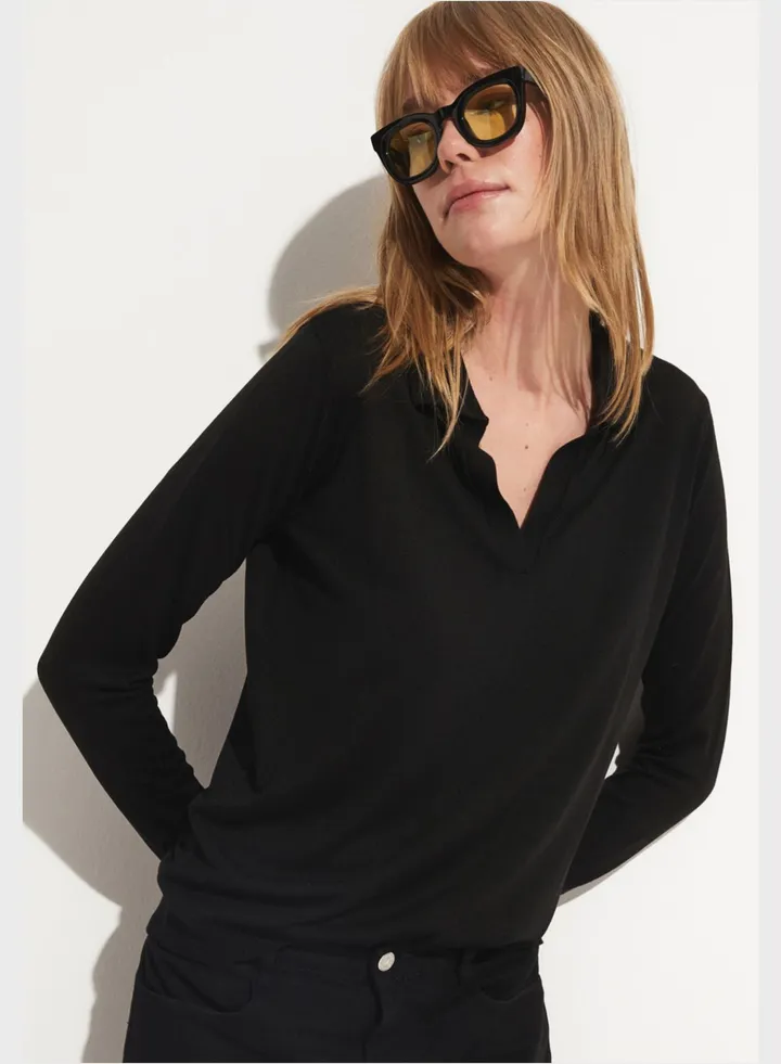Polo Neck Knitted Sweater