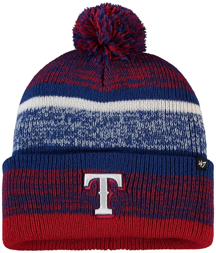 Men's Red Texas Rangers Northward Cuffed Knit Hat with Pom