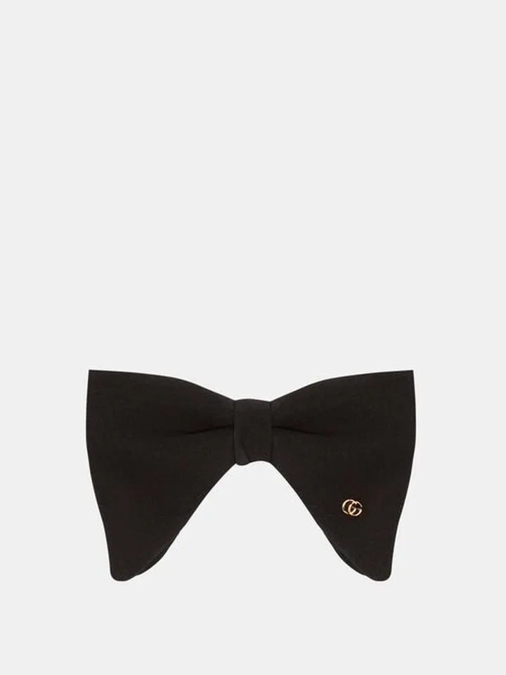 GG-plaque Silk Bow Tie