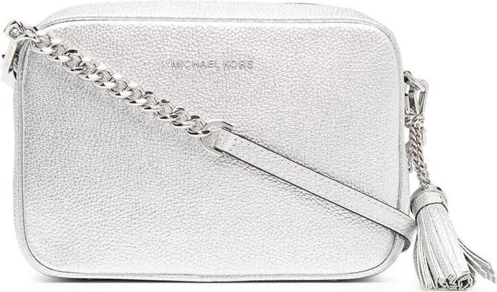 Silver-tone Jet Set Crossbody Bag In Leather Woman