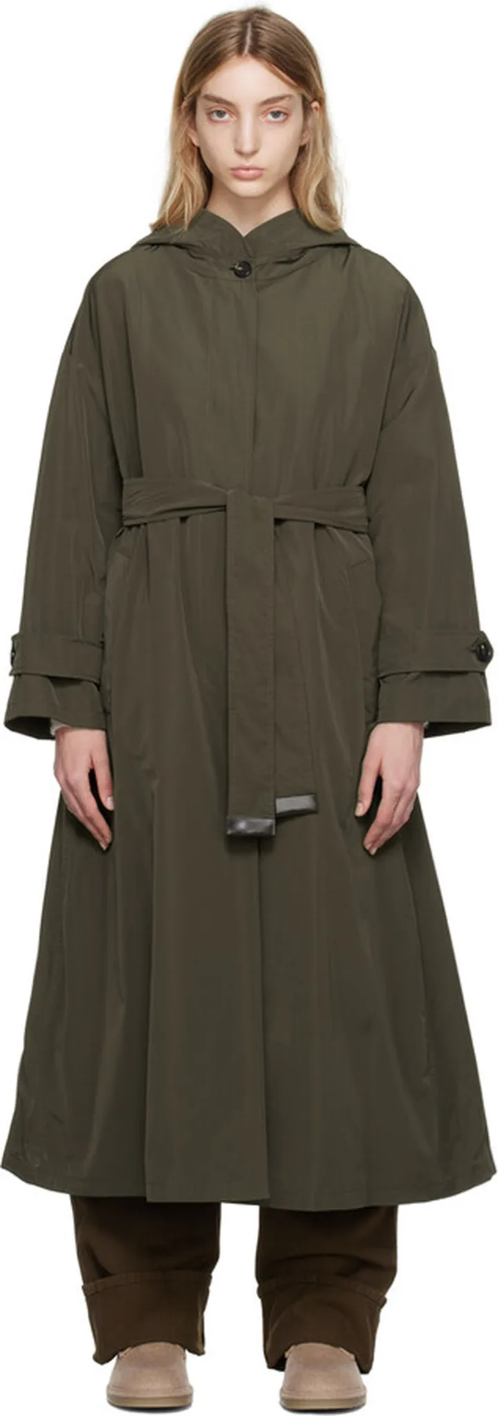 Max Mara Khaki The Cube Belted Coat