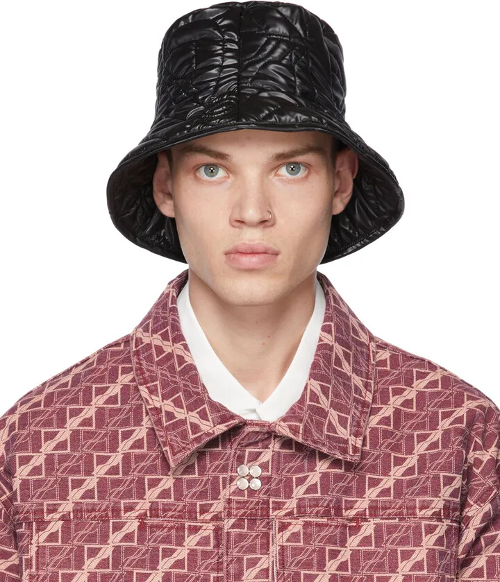We11done Black Quilted Bucket Hat