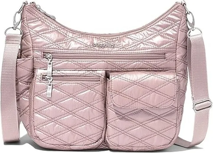 Baggallini Modern Everywhere Bag (Rose Metallic Quilt) Cross Body Handbags