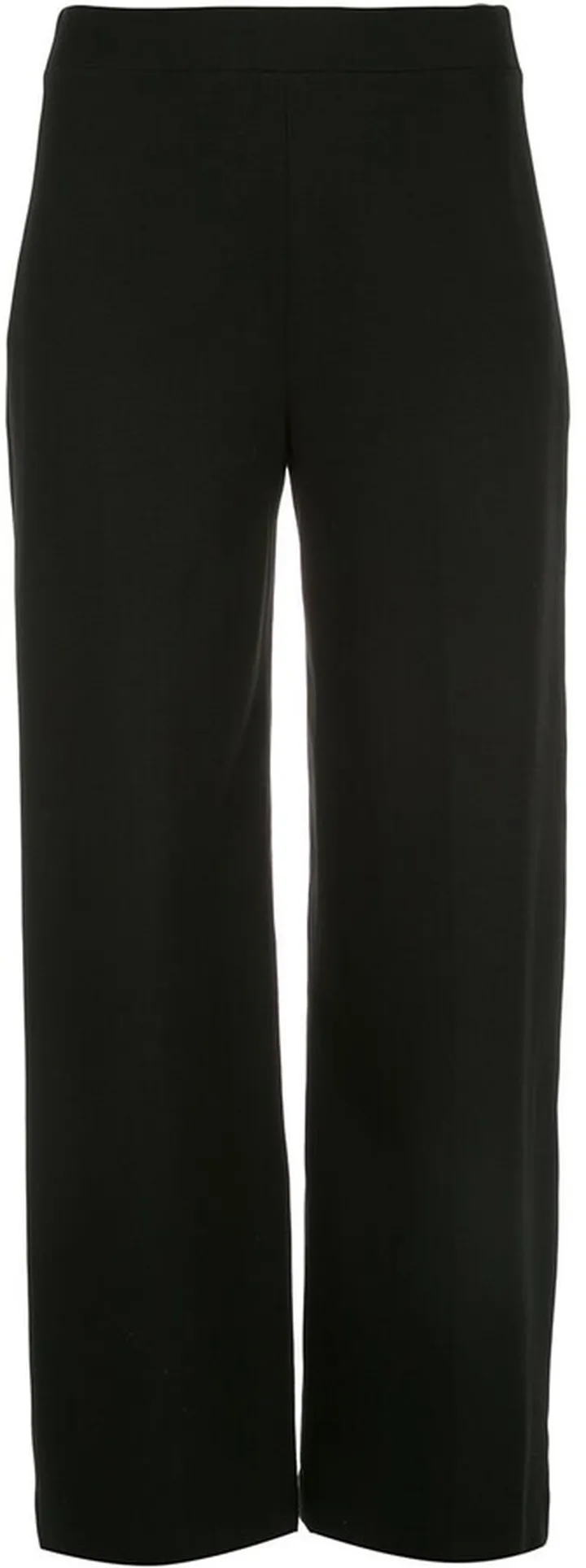 Pull-On Cropped Straight Trousers