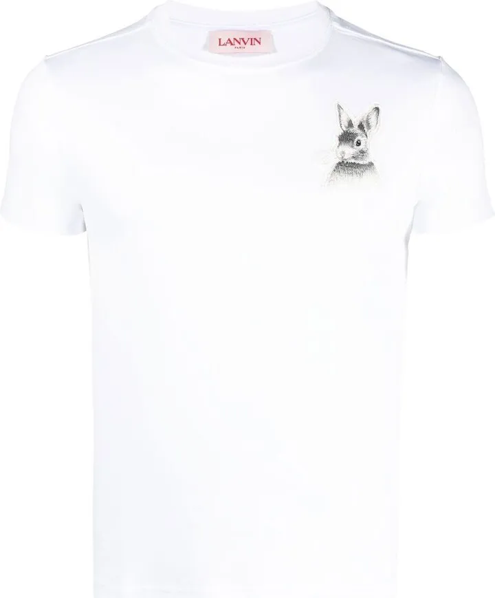 rabbit-print T-shirt