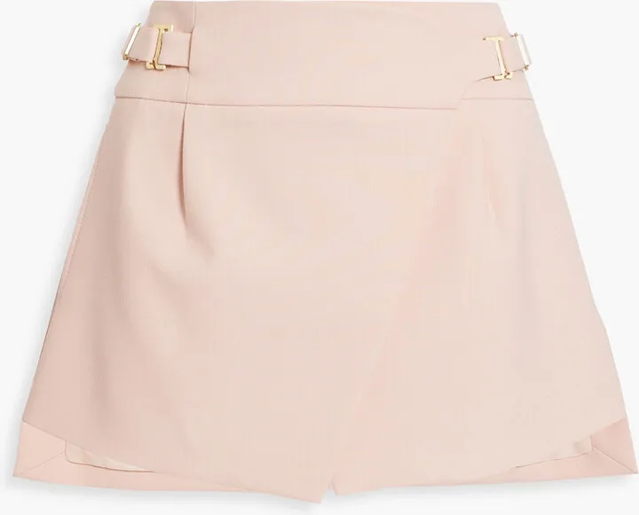 Woven mini wrap skirt