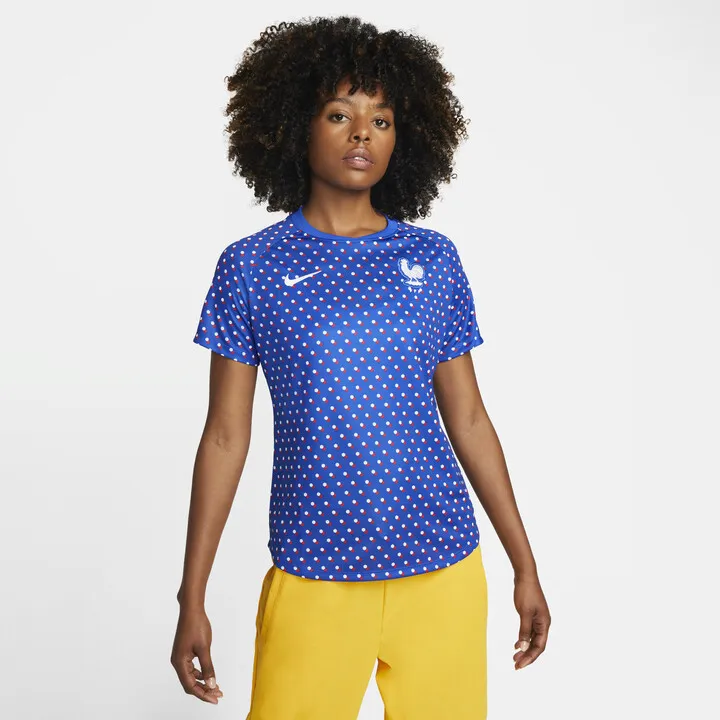 FFF Nike Women's Pre-Match Soccer Top in Blue