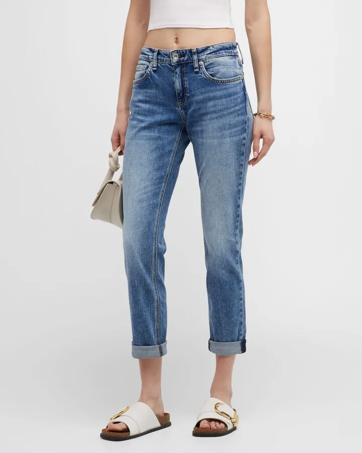 Dre Low-Rise Slim Boyfriend Jeans