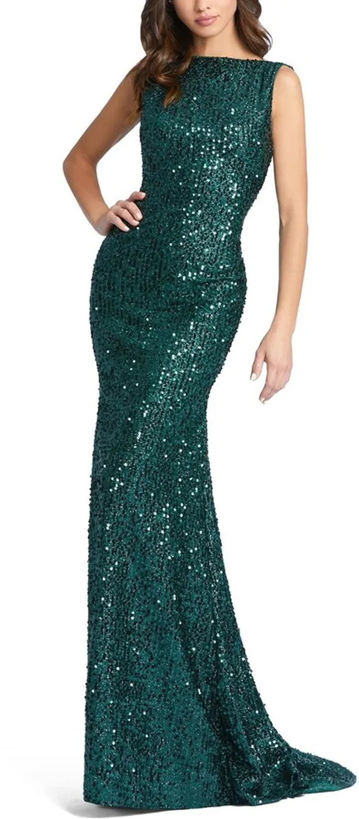 Sequin Column Gown