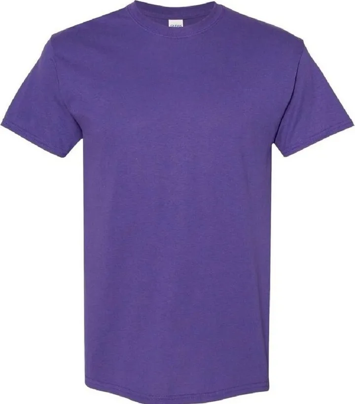 Gildan Gildan Mens Heavy Cotton Short Sleeve T-Shirt (Pack of 5) (Lilac) - Purple