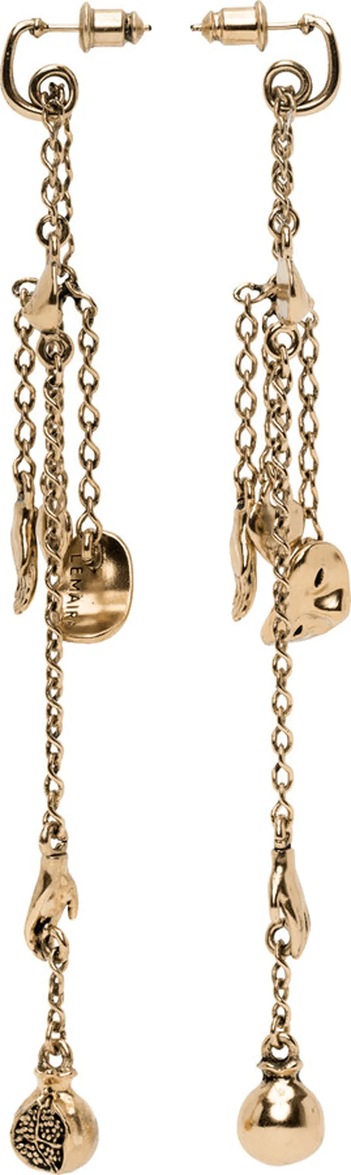 LEMAIRE Gold Estampe Earrings