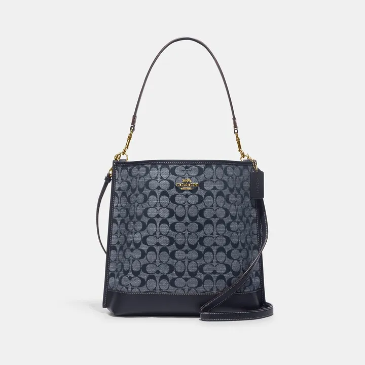 Mollie Bucket Bag In Signature Chambray