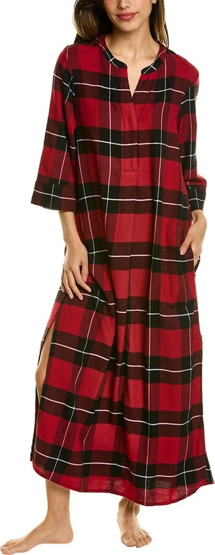 Donna Karan Split Neck Night Gown