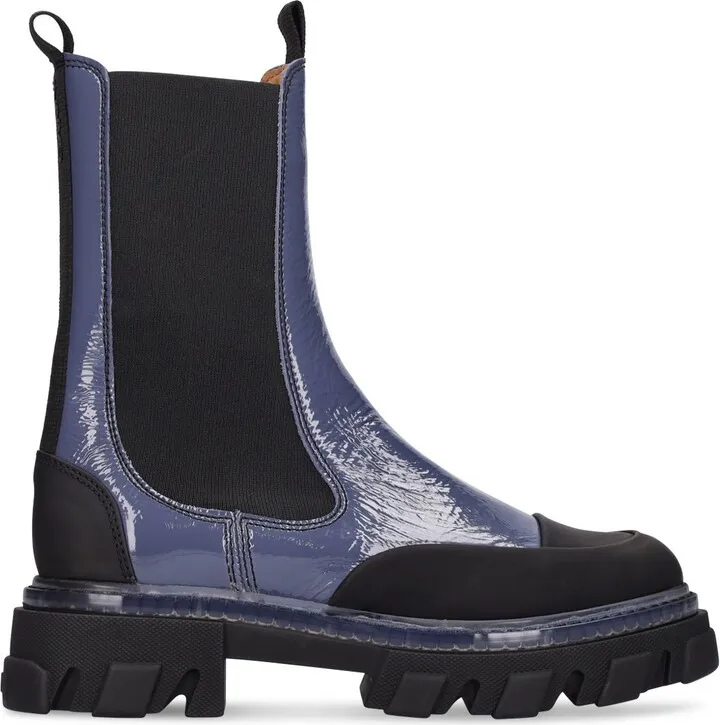 50mm Naplack leather combat boots
