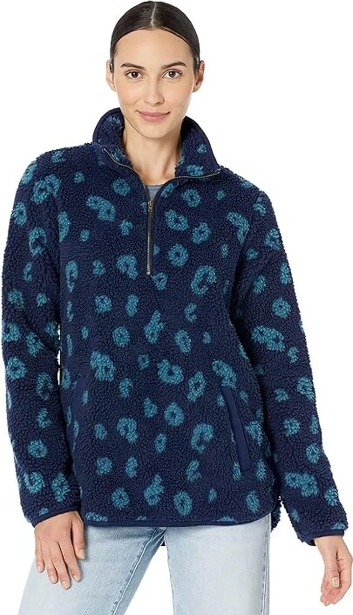 Carve Designs Westport Jacquard Tunic (Navy Leopard) Women's Clothing
