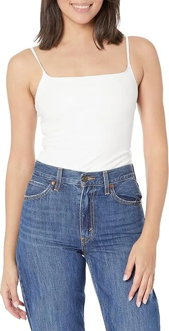 Commando Faux Leather Spaghetti Strap Bodysuit BDS309 (White) Women's Jumpsuit & Rompers One Piece