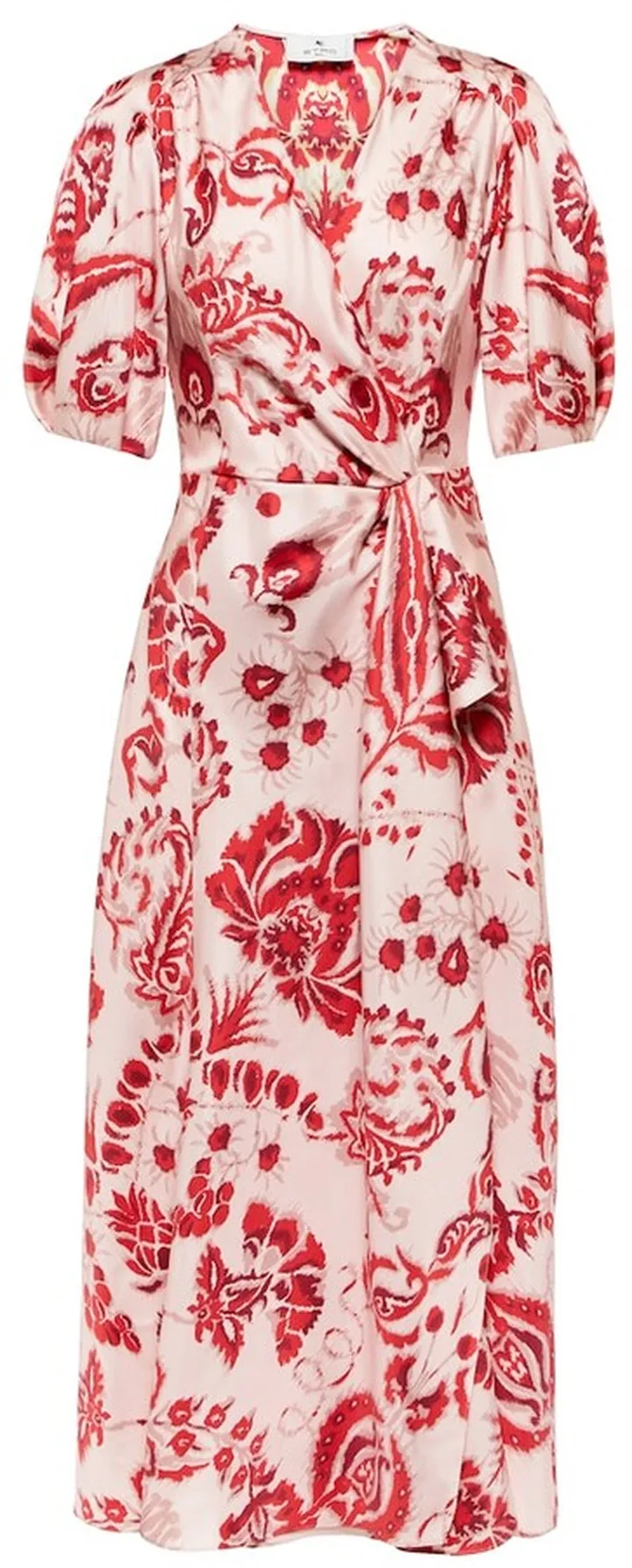 Printed silk midi dress