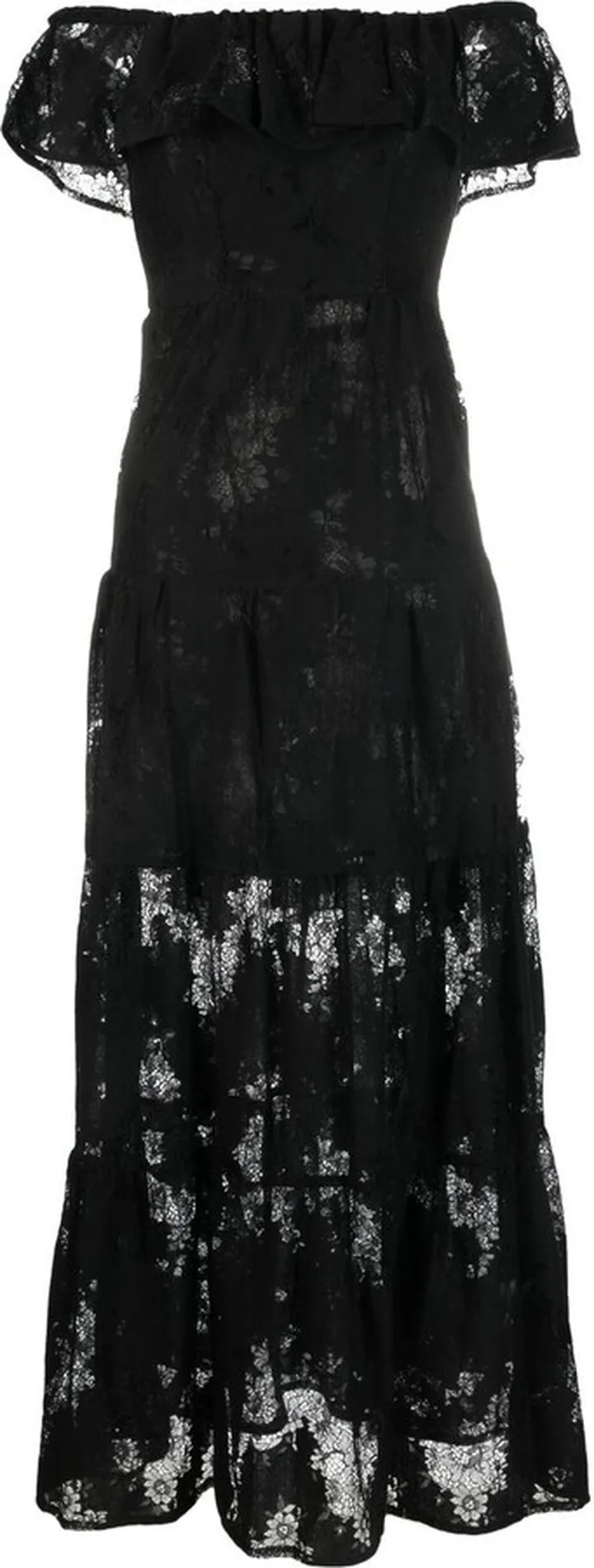 Floral-Lace Off-Shoulder Dress