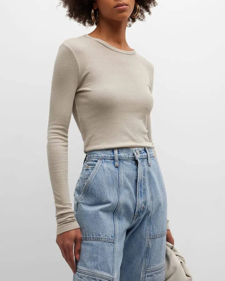 Shona Ribbed Long Sleeve Tee
