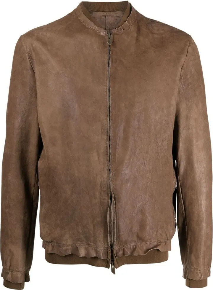 Zip-Up Leather Jacket