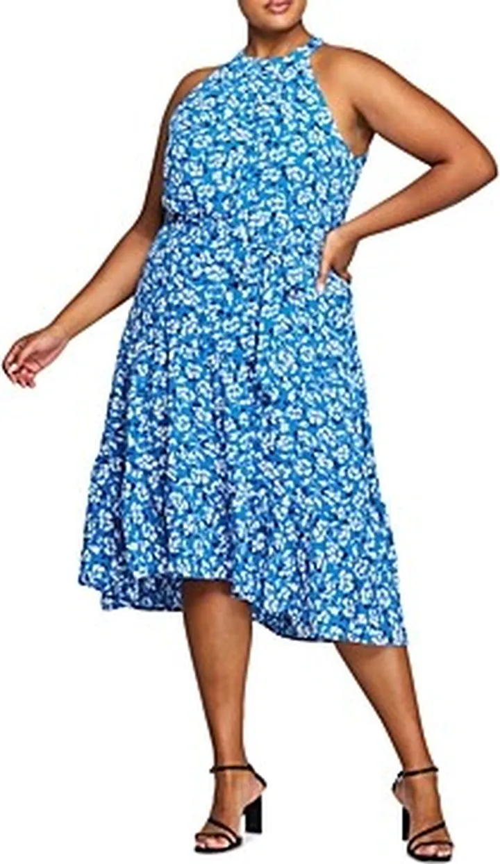 Estelle Plus Catania Halter High Low Dress