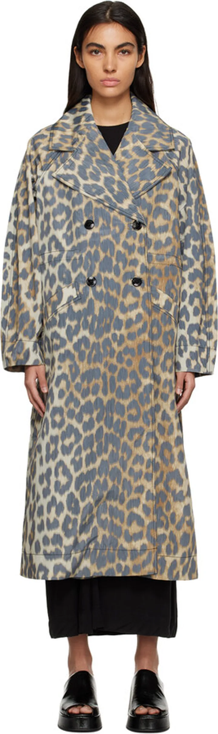 GANNI Beige Crispy Shell Coat