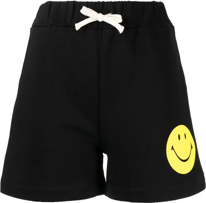 JOSHUA SANDERS- Smiley Logo Cotton Shorts